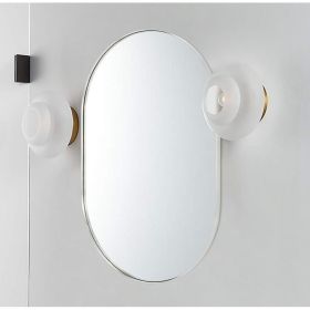 Silver 20 X 33 Inch Metal Oval  Mirror
