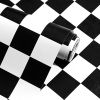 Modern Peel and Stick Wallpaper Black and White Mosaic Checkered Contact Paper 17.7"x78.8" Self Adhesive Lattice Wallpaper Removable Decorative Wallpa