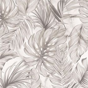 Boho Sand Monstera Leaf Abstract Plants Modern Peel and Stick Wallpaper Wall Decor Self Adhesive Wall Paper Stick on Easy Peel Off Contact for Renter
