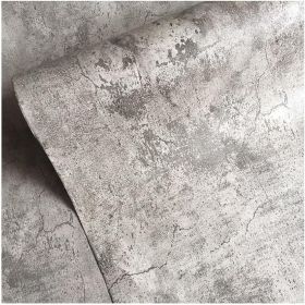Concrete Wallpaper Peel and Stick Grey Cement Contact Paper Industrial Style Self Adhesive Waterproof Removable Decorative Wall Covering Vinyl Film Fu