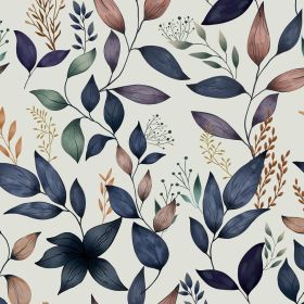 Navy Leaf Peel and Stick Wallpaper Floral Wallpaper 17.4" x 118" Dark Blue Leaf Contact Paper Navy Vinyl Wrap Easily Peel Off Self-Adhesive Wall Paper