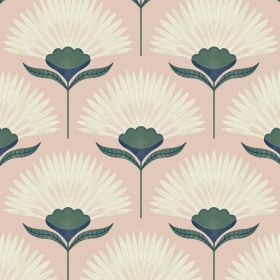 Vintage Wallpaper Peel and Stick Botanical Contact Paper Boho Wall Paper Pink Removable Self Adhesive Bathroom Bedroom Eco-Friendly Thicken 17.3" × 78