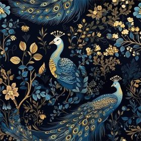 Gold/Yellow/Blue Peacock Animal Plants Dark Black Peel and Stick Wallpaper Stick on Contact Paper Vintage Wall Paper Easy Peel Off for nightstand Draw