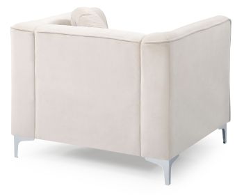 Contemporary Ivory Sloped Armchair