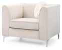 Contemporary Ivory Sloped Armchair
