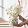 Ceramic Green and Beige Antique Vase, 5.91 Inch Retro Ice Cracked Floral Vase, Rustic Farmhouse Vases for Home , Bookshelf, Office, Garden, , Tuscan