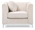 Contemporary Ivory Sloped Armchair