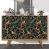 Tiger Peel and Stick Wallpaper Vintage Peacock Contact Paper Watercolor Animal Floral Wall Mural Home Vinyl Waterproof Self Adhesive Removable Renter