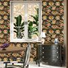 Tiger Wallpaper Peel and Stick Retro Floral Wallpapers Vinyl Wallpaper Black Animal Contact Paper for Cabinet Waterproof Self Adhesive Wall Paper for