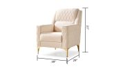 Luna Modern Style Chair in Ivory