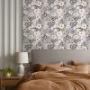 Beige Coffee Brown Boho Florals Leaf Vintage Botanical Peel and Stick Wallpaper Stick on Contact Paper Vintage Wall Paper Easy Peel Off for nightstand