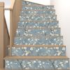 Blue Blossoming Branches Floral Wallpaper Peel and Stick 17.4" x 118" boho treetops Contact Paper White Flowers Wallpaper Removable Self Adhesive Cove