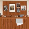 Wood Grain Contact Paper 17.3"x200" Cherry Wood Look Peel and Stick Wallpaper Vintage Removable Self Adhesive Vinyl Faux Wood Wallpaper for Cabinets C