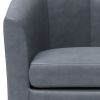Austin 30 inch Wide Tub Chair in Stone Grey Vegan Leather