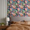 Colorful Blur/Green Magnolia Floral Pink/Red Flower Abstract Art Peel and Stick Wallpaper Stick on Contact Paper Vintage Wall Paper Easy Peel Off for