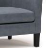 Austin 30 inch Wide Tub Chair in Stone Grey Vegan Leather