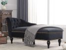 [New+Video] 58''Velvet Chaise Lounge,Button Tufted Right Arm Facing Lounge Chair with Nailhead Trim & Solid Wood Legs for Living Room or Office