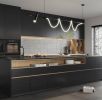 15.7" X 118" Black Silk Wallpaper Embossed Self Adhesive Peel and Stick Wallpaper Contact Paper Removable Waterproof Kitchen Vinyl Wrap Cabinet Furnit
