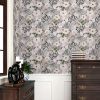 Beige Coffee Brown Boho Florals Leaf Vintage Botanical Peel and Stick Wallpaper Stick on Contact Paper Vintage Wall Paper Easy Peel Off for nightstand