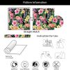 Dark Black Tropical Plants Green Leaf Pink Florals Flamingo Peel and Stick Wallpaper Wall Decor Self Adhesive Wall Paper Stick on Easy Peel Off Contac