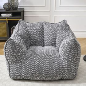 Sofa chairs with highly resilient foam for living rooms and bedrooms, comfortable square lazy sofas, sofas for adults to play, read and watch TV (Option: Grey)