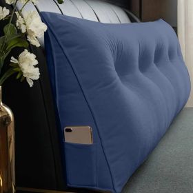 Triangle Reading Cushion With A Button-blue (Option: 180cm)