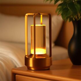 2pcs Portable Touch Control Table Lamp With 5000mAh Battery, 3-Color Stepless Dimming Cordless LED Light For Bedroom Camping Restaurant Bar Indoo (Option: 1pcs)