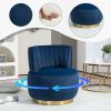 360 Degree Swivel Cuddle Barrel Accent Sofa Chairs, Round Armchairs with Wide Upholstered, Fluffy Velvet Fabric Chair for Living Room, Bedroom, Office