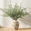Ceramic Vintage Vase, 5.83 Inch Retro Ice Cracked Chinoiserie Floral Vase, Rustic Farmhouse Vases for Home Decor, Bookshelf, Garden, Chinoiserie Decor