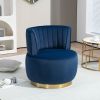 360 Degree Swivel Cuddle Barrel Accent Sofa Chairs, Round Armchairs with Wide Upholstered, Fluffy Velvet Fabric Chair for Living Room, Bedroom, Office