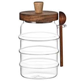 1 Pcs 25 OZ Glass Coffee Jars With Spoons, Candy Jars, Biscuit Jars, Storage Jars, Tea Jars, Snack Jars, Seasoning Jars, Salt Jars, Pepper Jars (Option: Large)